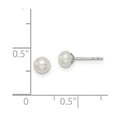 thumbnail image 2 of Auriga Fine Jewelry 925 Sterling Silver 4-5mm White FWC Pearl Stud Earring for Women (L -4 to 4.5mm, W - 4 to 5mm), 2 of 5