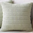 thumbnail image 3 of Funda de almohada de pana de color sólido, blanca, verde, mullida, retro, decorativa, para el hogar, funda de cojín para sofá y dormitorio, 3 of 5