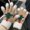 Khaki, variant on Fluffy Fur Christmas Gloves Plush Warm Snowflake Christmas Tree Gloves Winter Outdoor Ride Bicycles for Women Students Children