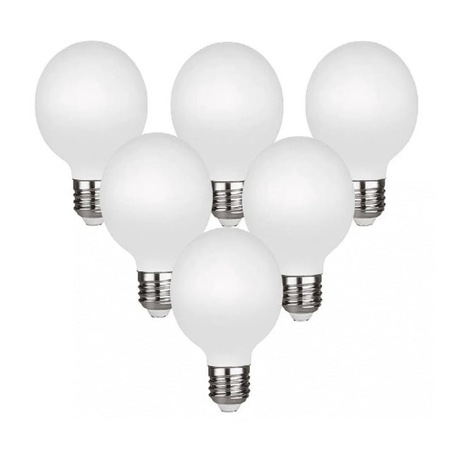 Bombilla Led Edison 6 Pzs G25 (g80) 5w E26 Blanco Y Cálido 4000