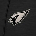 thumbnail image 2 of Men's Antigua Heather Black Arizona Cardinals Spikes Raglan Quarter-Zip Hoodie, 2 of 2