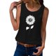 thumbnail image 1 of Gibobby Camiseta sin mangas de verano para mujer, camiseta sin mangas con gráfico de flores , camiseta informal para vacaciones(Negro,M), 1 of 4