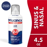 Mucinex Non-Medicated Saline Nasal Mist, Sinus Clear & Cool, 4.5 fl oz