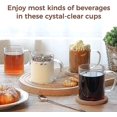 thumbnail image 4 of 400ml Glass Coffee Mugs Set Of 4, Clear Glass Coffee Cup With Big, 4 of 5