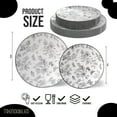 thumbnail image 2 of Crown Display Black Floral Disposable Plates 40 Pc Set | 20x8" & 20x10" Plastic Dinnerware, 2 of 7