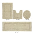 thumbnail image 2 of Better Trends Bath Rug 4 Piece Set 100% Cotton Soft Bathroom Seat Covers, Water Absorbent, Reversible, Machine Washable for Bathroom Decor Toilet Base Contour Runner Rug Sand Lux Collection, 2 of 4