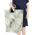 thumbnail image 4 of Yayeee Freestanding Laundry Hamper with Handle Collapsible Large Storage Basket for Clothes, Gray Marble Pattern, 4 of 7