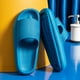 thumbnail image 4 of Sandalias Suaves Zapatillas Antideslizantes Diapositivas Para Verano Playa Mar (Azul 44-45), 4 of 8