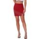 thumbnail image 1 of Falda de lápiz mini con flecos brillantes de cintura alta para mujer Inspire Chic XL roja, 1 of 4