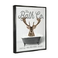 thumbnail image 4 of Stupell Industries Deer in Bubble Bath Animals & Insects Painting Black Floater Framed Art Print Wall Art, 25 x 31, 4 of 10