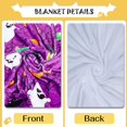 thumbnail image 5 of Halloween Purple Throws Blanket Fleece, Halloween Blanket Queen for Couch Sofa Bed, Soft Warm Cozy Flannel Office Blanket for Bedroom Living Room Camping Travel, 60"x50", Decor, 5 of 6