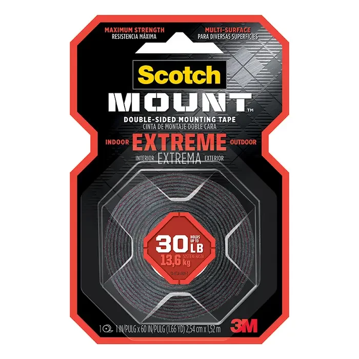 Scotch-Mount Extreme Double-Sided Mounting Tape, 1 in x 60 in photo 1