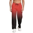 thumbnail image 2 of Men's Heavyweight Fleece Cargo Sweatpants Orange 3XL, 2 of 6