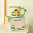 thumbnail image 2 of Taza Ceramic Frog de 350 ml de capacidad con tapa para niños y adultos, 2 of 2