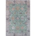 thumbnail image 2 of Addison Rugs Mayfield Premium Machine Washable Traditional Global Mint Rectangle Rug, 9' X 12' Machine Washable Traditional Global Mint Oversized Sherpa Throw Blanket, 2 of 6