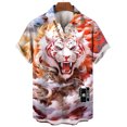 thumbnail image 2 of Nuevas camisas de animales para hombres, ropa con estampado de tigre en 3D, camisas de manga corta para hombres, ropa informal de moda, blusas unisex de moda Harajuku, 2 of 5