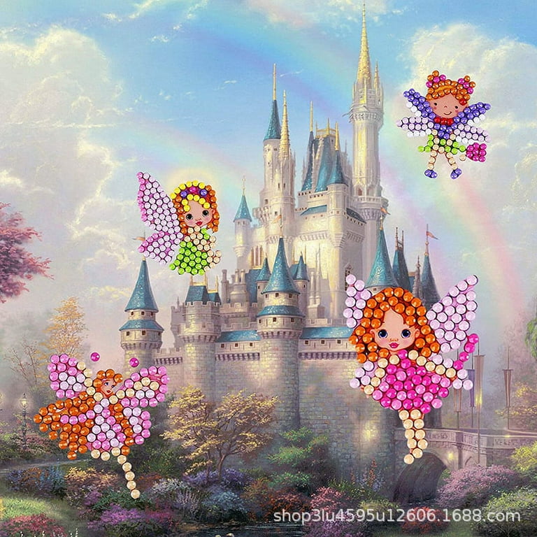 5D DIY Diamond Painting Stickers Kits for Kids Disney Princess Art Caroon  Animal Diamond Mosaic Sticker by Numbers Crafts Gift