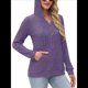 thumbnail image 3 of Suéteres de Mujer, Sudaderas con Capucha de Larga de Otoño, Sudaderas para Mujer, Ropa Informal Holgada de Moda Púrpura L, 3 of 7
