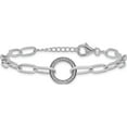thumbnail image 3 of Sterling Silver Rhodium-Plated Paperclip Cz Circle With 1In Ext. Bracelet (Width 5.25) (Length 8) - Jbsp, 3 of 5