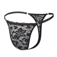 thumbnail image 4 of COSFO Mens Thongs Mesh Floral Lace Underwear Classic Fit Lightweight Soft Mens Underwear, 4 of 4