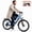 Blue, variant on ESKUTE Adult Electric Bike – 70-Mile Range, 1300W Peak Motor, 28MPH, 840Wh Removable Battery, 26" Tires, 7-Speed Adjustable Stem, Step-Over Ebike, Black with Phonebag & Lock