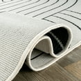 thumbnail image 4 of World Rug Gallery Modern Abstract Lines Weather Resistant Reversible Indoor/Outdoor Area Rug - GRAY 5'x7', 4 of 8