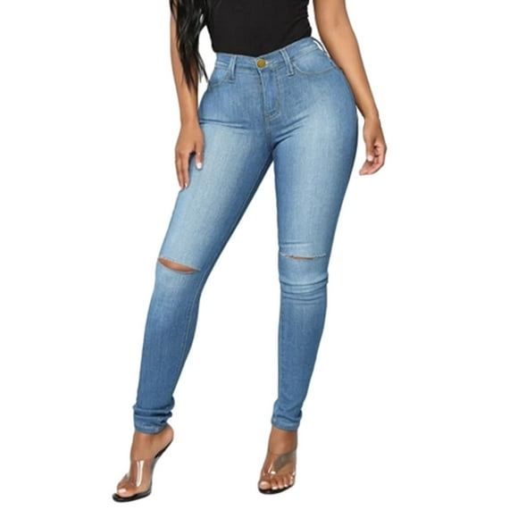 Bigersell Women's Bootcut Jean Full Length Pants Jeans Womens Hole Button Zipper Pocket Jeans Casual Denim Flares Wide Leg Slim Pants Ladies Jeans