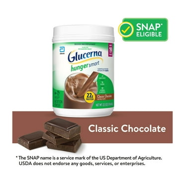 Glucerna Hunger Smart Diabetic Protein Shake, Classic Chocolate, 22.3-oz Tub, 1 Count