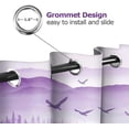 thumbnail image 5 of Foggy Forest Curtains for Bedroom 52x63inch Natural Landscape Window Curtain Purple Mist Mountain Blackout Curtains Insulated Room Darkening Window Drapes for Living Room 2 Panels, 5 of 6