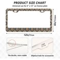 thumbnail image 2 of Unique Damask Talavera License Plate Frame, Decorative Aluminum Car Tag Frames, 2 Pack Universal Car License Plate Covers with 2 Holes and Screws, 2 of 7
