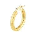 thumbnail image 6 of Honey Crush Real 14K Yellow Gold Polished Hoop Earrings (4mm, 25mm), 6 of 6