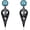 Raven, variant on Black Stud Earrings for Men 925 Sterling Silver Raven Upside Down Cross Sword Skull Spike Earrings Black Turquoise Stud Jewelry for Men Women
