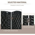 thumbnail image 4 of HOMCOM 6' Tall Wicker Weave 6 Panel Room Divider Privacy Screen - Black, 4 of 9