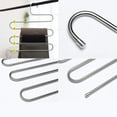 thumbnail image 6 of Pants Hanger Multi-Layer S-Style Jeans Trouser Hanger Closet Stainless Steel Rack Space Saver for Tie Scarf Jeans Clothes, 6 of 8