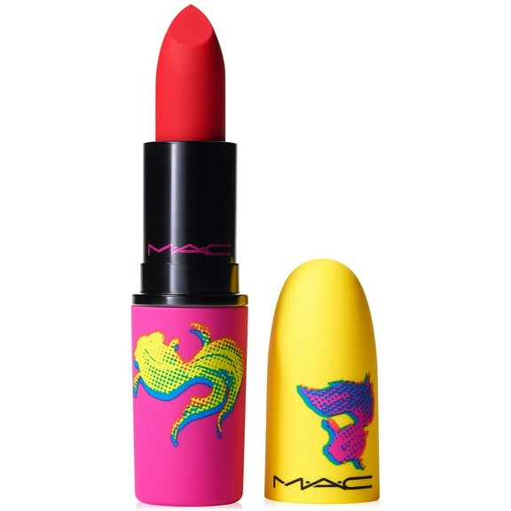 MAC Moon Masterpiece Powder Kiss Lipstick - Turn Up Your Luck (vibrant bright red)