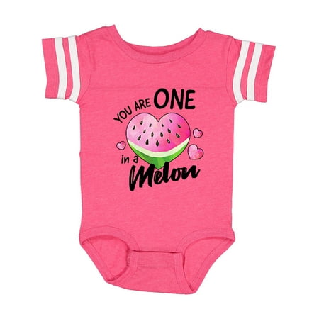 

Inktastic Valentines Day You are One in a Melon with Hearts Gift Baby Boy or Baby Girl Bodysuit