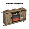 thumbnail image 7 of Merluxy Fireplace TV Stand Sliding Barn Door Wood Entertainment Center with a 23" Fireplace, Modern Farmhouse Console for TVs up to 65", Barnwood, 7 of 7