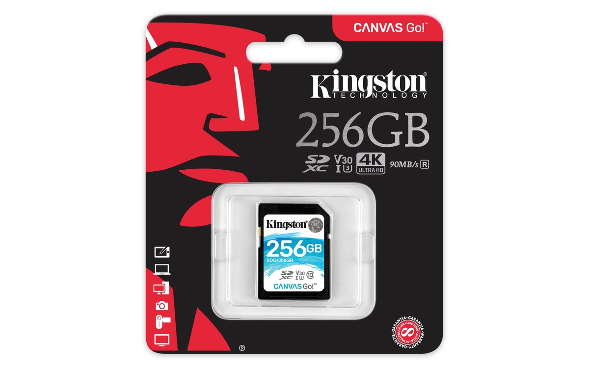 Kingston Digital Canvas Go! 256GB SDXC Class 10 SD Memory Card UHS-I 90MB/s R 45MB/s (SDG/256GB) - image 3 of 6