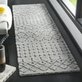 thumbnail image 3 of SAFAVIEH Sparta Stewart Geometric Polyester Shag Area Rug, Dark Grey, 8' x 10', 3 of 9
