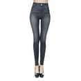 thumbnail image 4 of Promotion Sell!Women's Denim Print Fake Jeans Look Like Leggings Seamles Stretchy High Waist Slim Skinny Jeggings with Pockets Full Length, 4 of 5