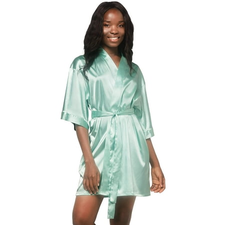 Turquaz Women s Bride Bridesmaids Silky Robe Satin Kimono Robes for Women Lingerie