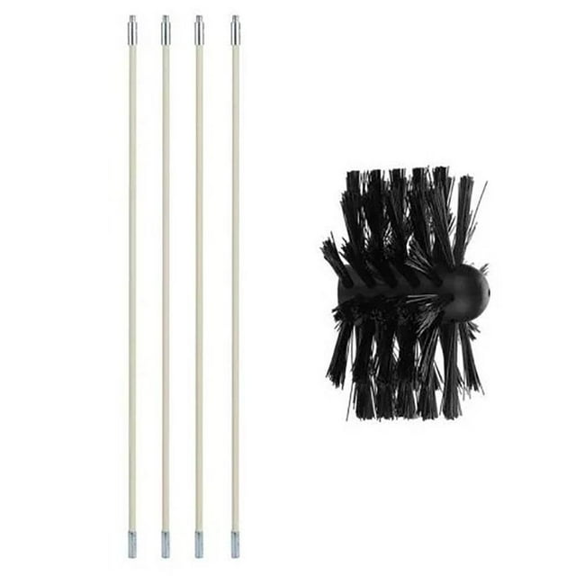 Outil de Balayage de Cheminée, Brosse de Ventilation en Nylon Réutilisable pour Nettoyer les Cheminées de Haut en Bas