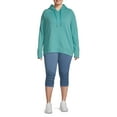 thumbnail image 3 of Under Control Women’s Adult Plus Size Comfortable Seamless Active Ruch Capri Legging Capris, 3 of 7