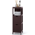 thumbnail image 1 of Costway Armario de Almacenamiento para Baño, Armario de Pie Estrecho con 2 Cajones y 2 Estantes, Organizador de Almacenamiento de 4 Niveles, Mueble Interior para Sala de Estar, Entrada, Marrón, 1 of 5