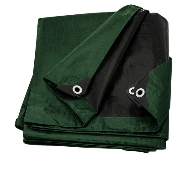 Lona impermeable grande - Lona de polietileno resistente de 10 mil de espesor, ideal para carpas con dosel, botes, casas rodantes o cubiertas de piscinas - Lonas protectoras multiusos con ojales para
