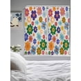 thumbnail image 3 of Retro Bohemia Floral Living Room Curtains 2 Panel, Blue Purple Flowers Boho Style Beige Cafe Window Treatment, Extra Long Farmhouse Bedroom Bathroom Kitchen Curtains Drapes 104"x72", 3 of 6