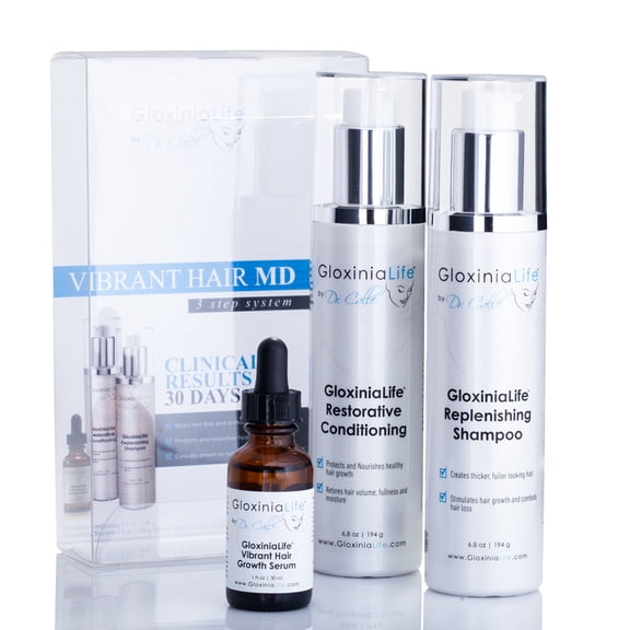 GloxiniaLife by Dr. Calle Vibrant Hair MD- Natural Hair Loss Restoration- For Healthier Thicker Hair