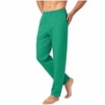 thumbnail image 3 of Zynoxe Men's Straight Leg Pants Comfort Elastic Waist Lounge Pants for Men Lightweight Home Work Casual Trousers Versatile Solid Color Long Pants with Side Pockets L, 3 of 7