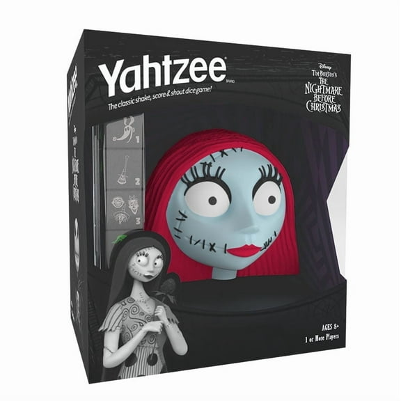 YAHTZEE: The Nightmare Before Christmas - Sally, Collectible Sally Dice Cup, Classic Dice Rolling Game Based on the Halloween Disney Classic, Great for Game Nights, Officially Licensed Merchandise