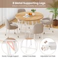 thumbnail image 4 of Gymax 47 Inch Dining Table w/8 Metal Supporting Legs & Cross Base for Dining Room, 4 of 10